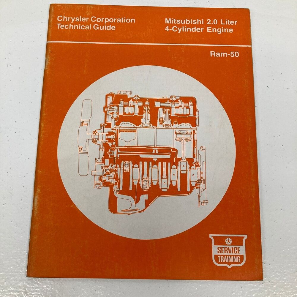 Chrysler Mitsubishi 2.0L 4-Cylinder Engine Technical Guide Ram-50 1982